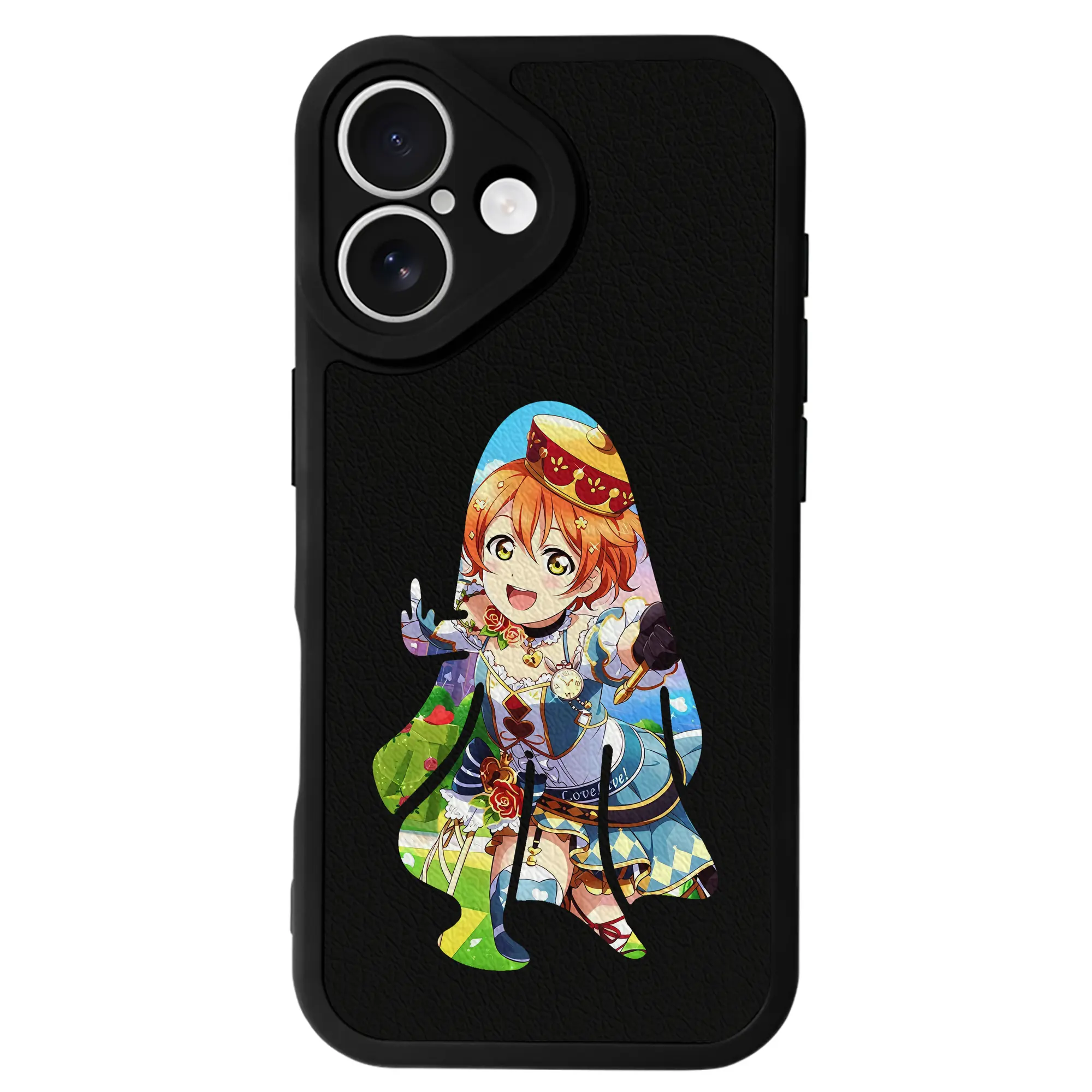 Love Live! グッズ,星空凛 - IPhone 16シリーズ対応 ・ シリコンスマホケース ・ レザー調 ・ 高精度フィット ・ 耐衝撃 ・ ワイヤレス充電対応 ・ 精密カット